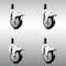 Service Caster 4 Inch 316SS Black Poly Swivel 1-1/8 Inch Expanding Stem Caster Set Lock Brake SCC-SS316TTLEX20S414-PPUB-BLK-118-4 - alternate 3